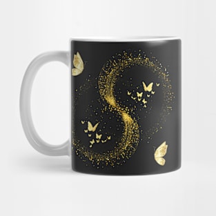 Gold  Butterfly Abstract Mug